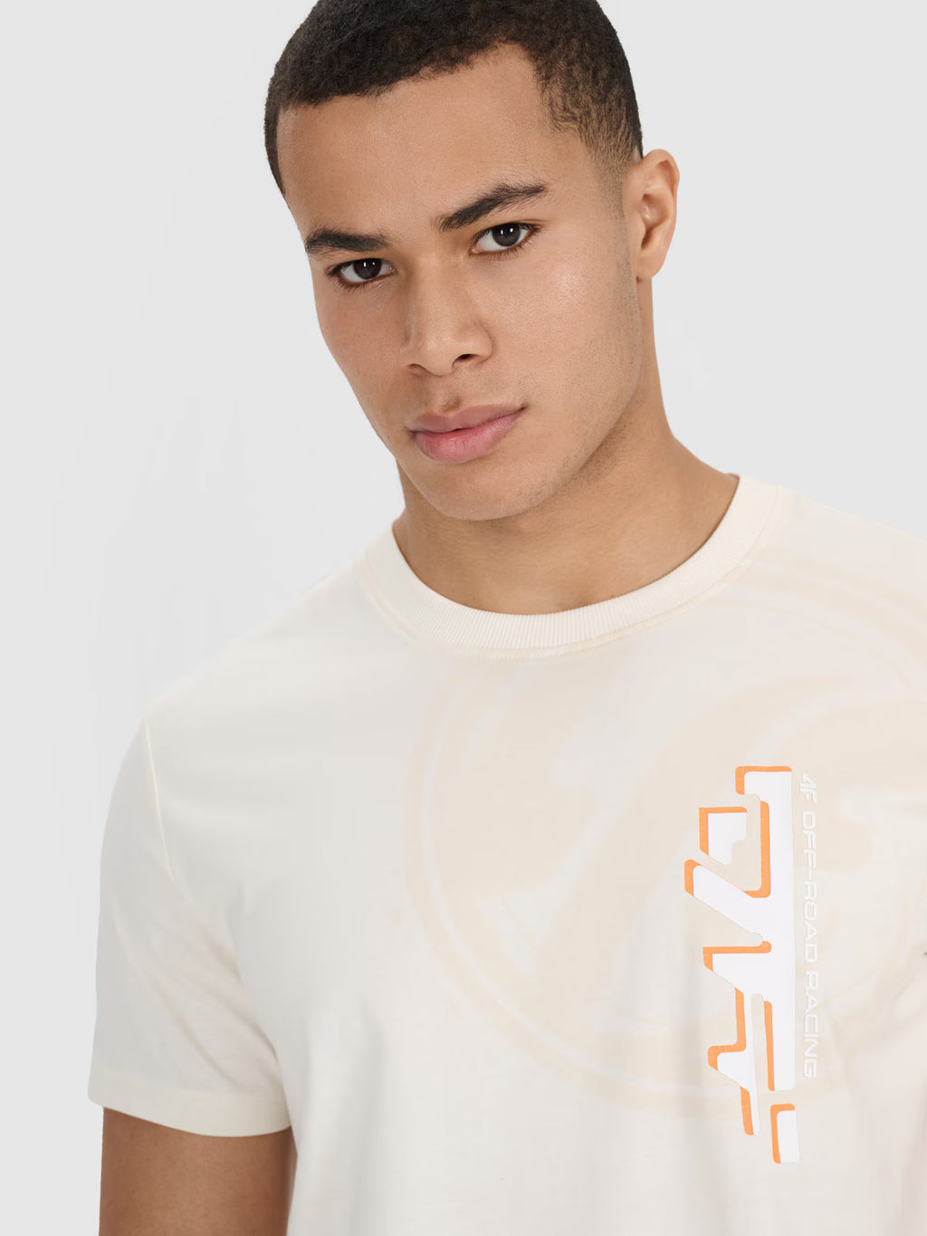 T-shirt regular z nadrukiem męski