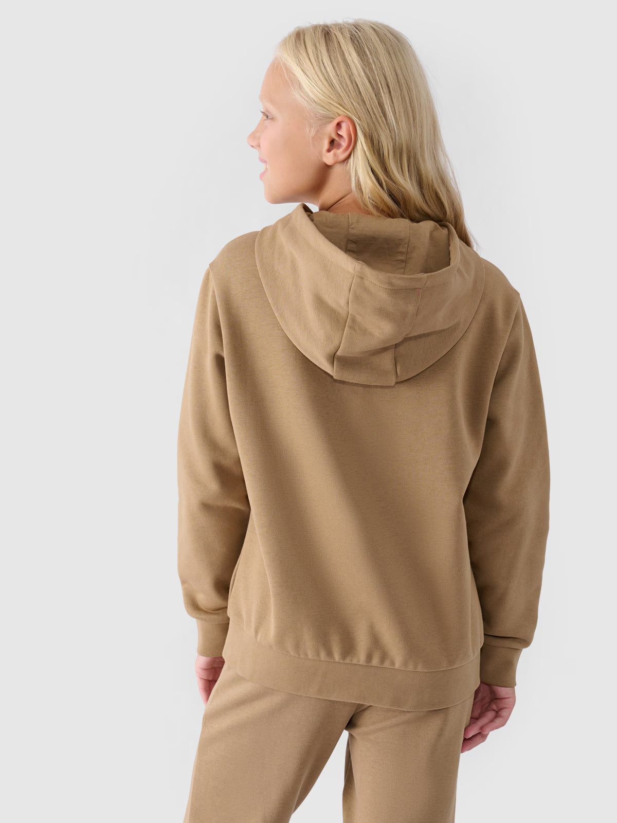Bluza dresowa nierozpinana z kapturem dziewczęca