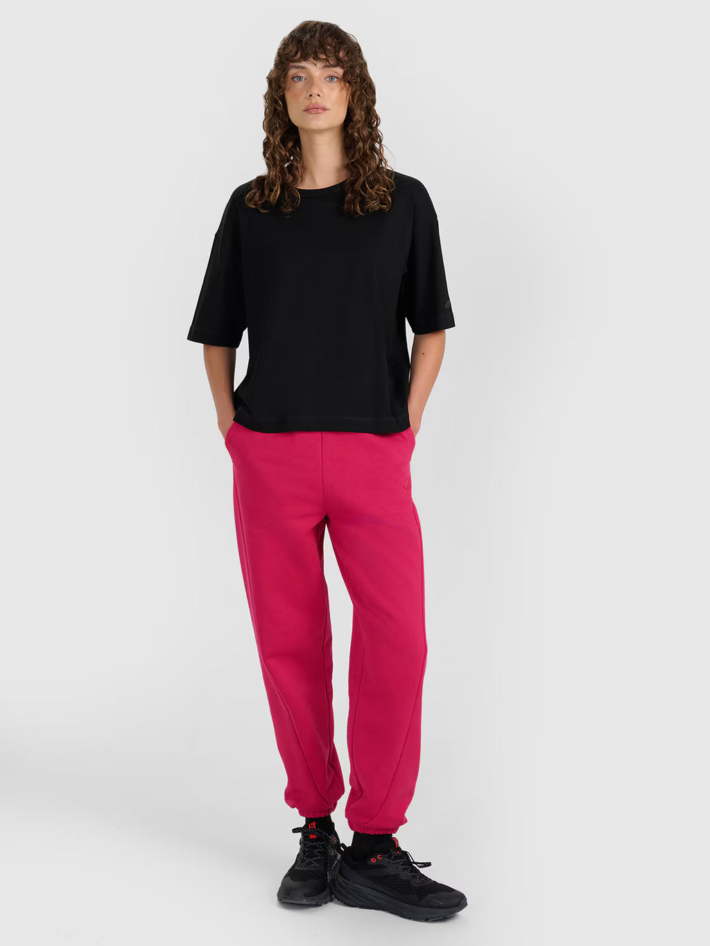 T-shirt oversize gładki damski