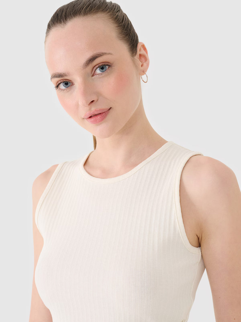 Crop top dzianinowy damski