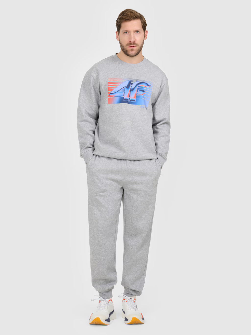 Bluza dresowa nierozpinana bez kaptura męska