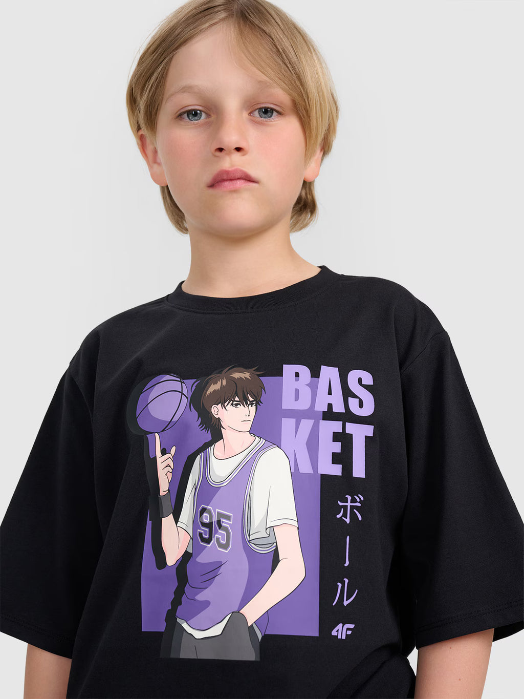 T-shirt oversize z nadrukiem chłopięcy