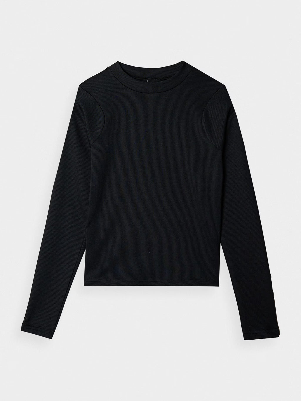 Longsleeve slim z prążkowanej dzianiny z modalem damski