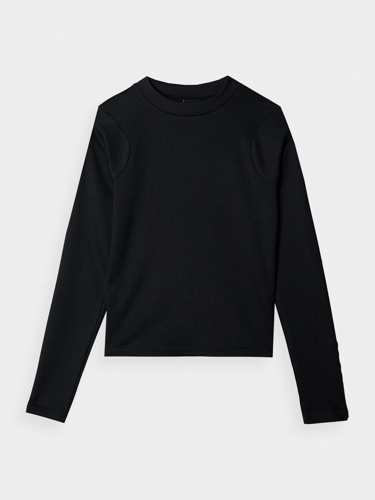 Longsleeve slim z prążkowanej dzianiny z modalem damski