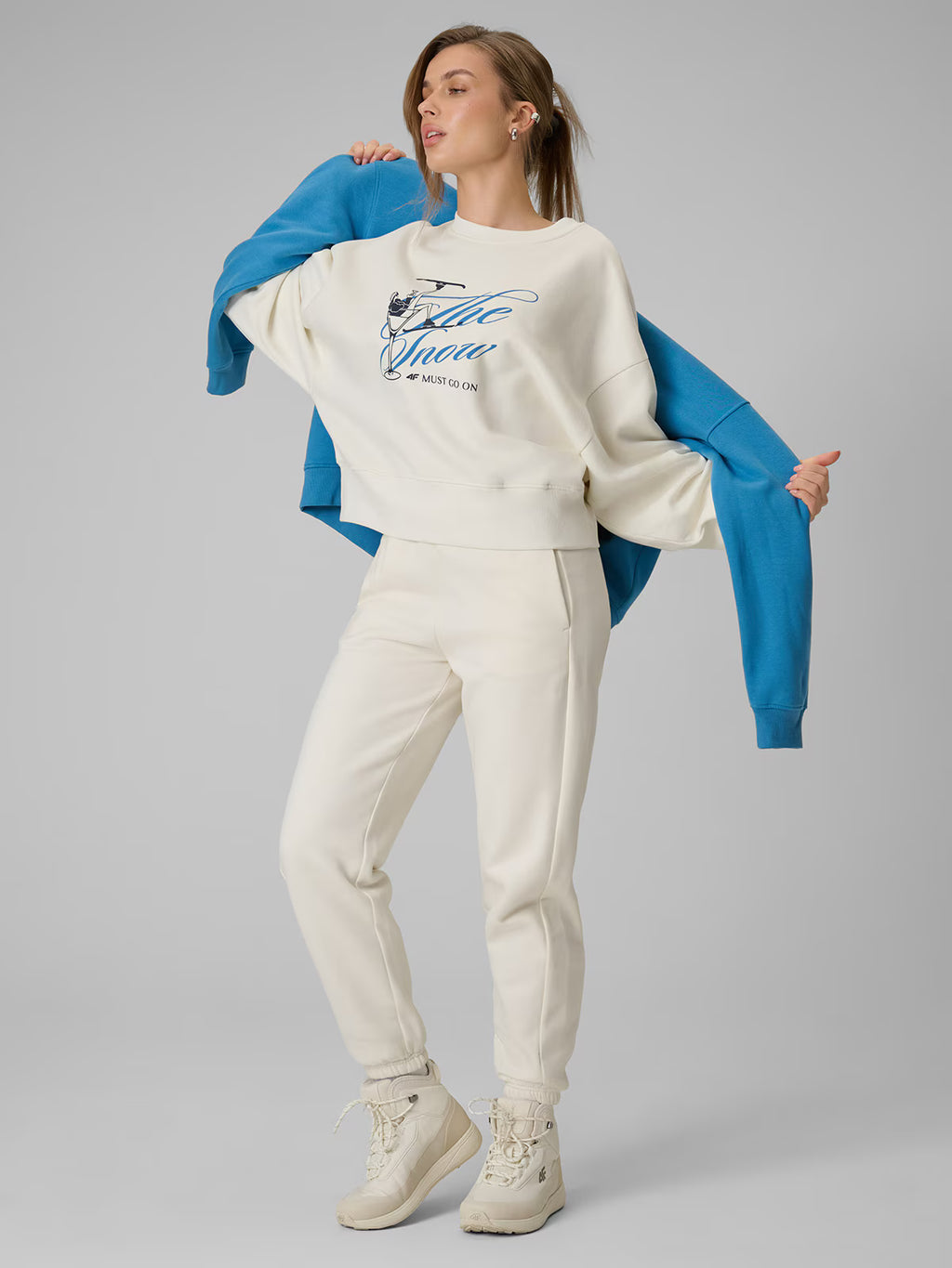 Bluza dresowa loose bez kaptura damska