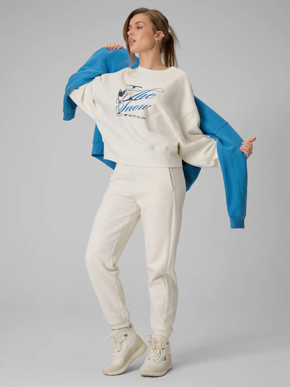 Bluza dresowa loose bez kaptura damska
