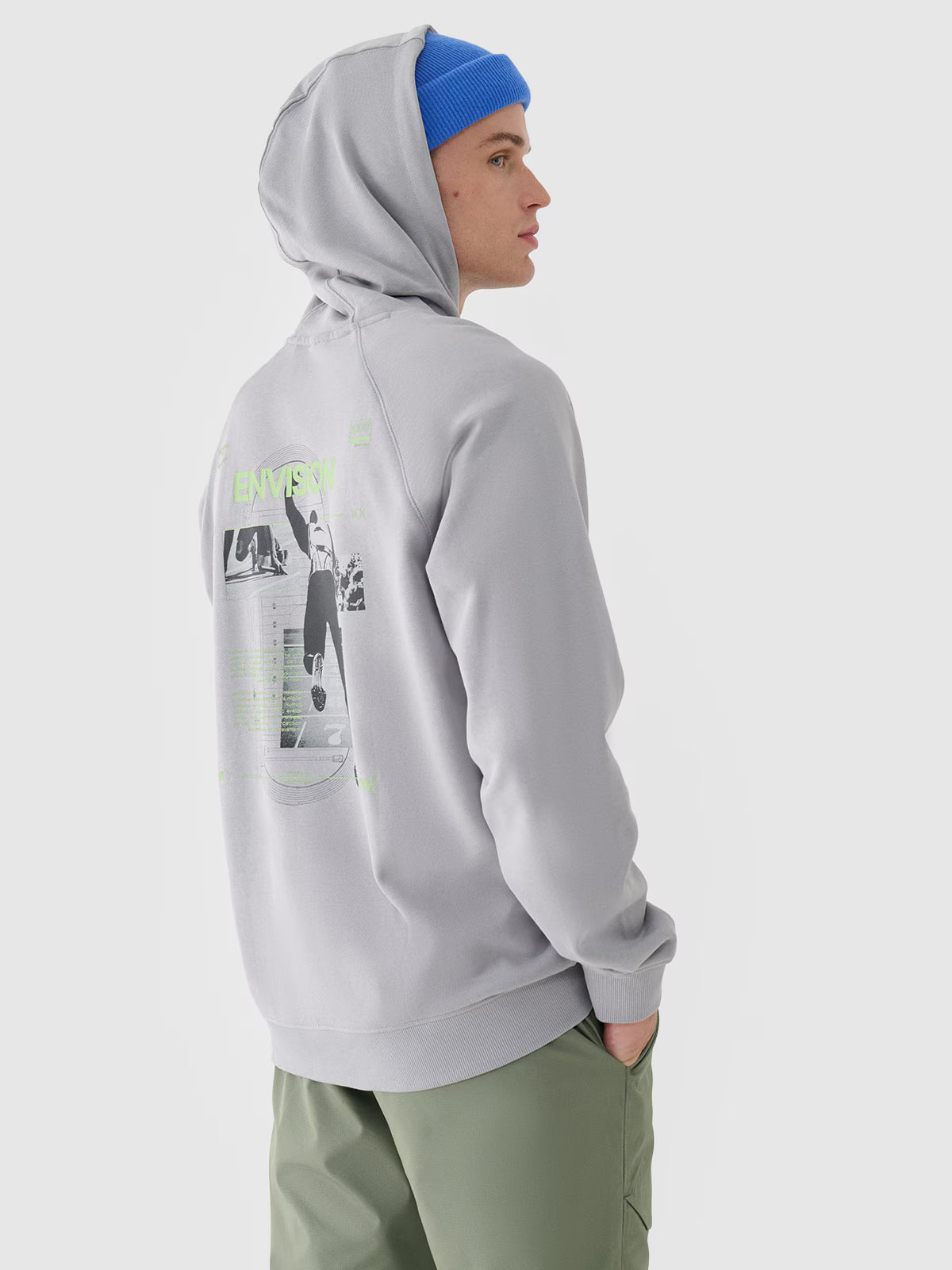 Bluza dresowa nierozpinana z kapturem męska