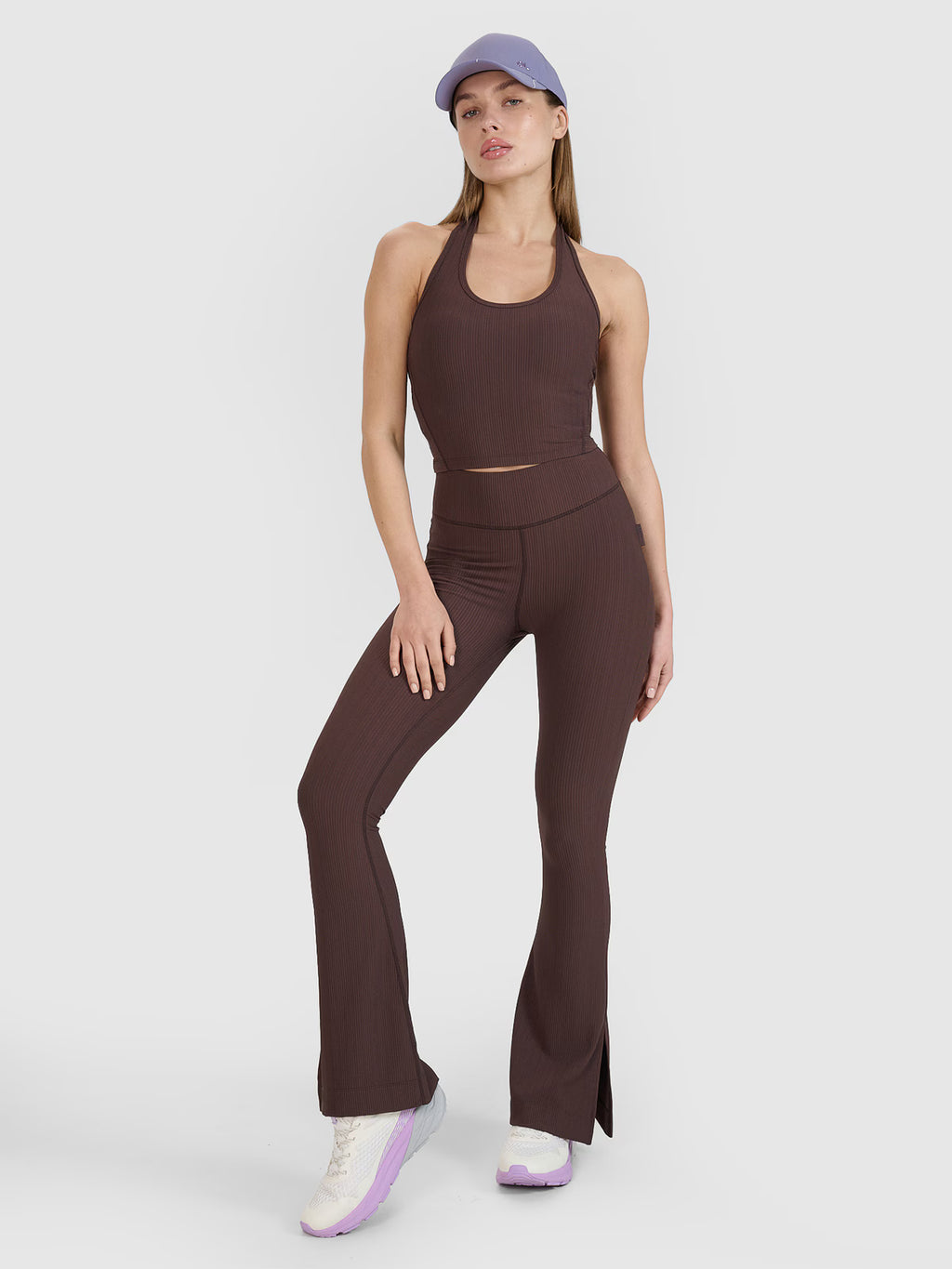 Crop top slim gładki damski 4F x Anna Lewandowska