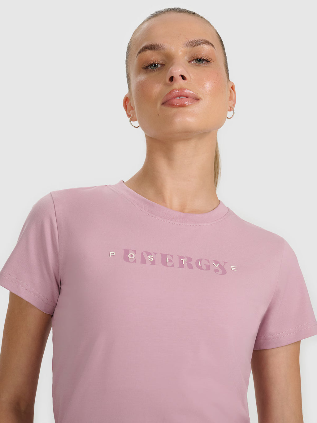 T-shirt slim z nadrukiem damski