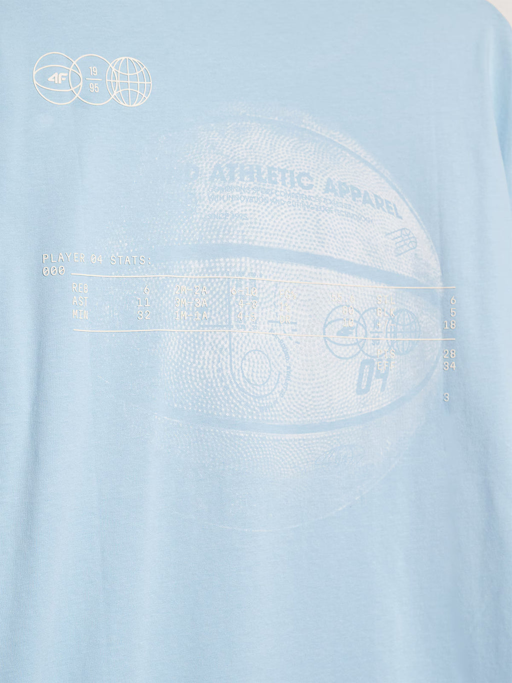T-shirt oversize z nadrukiem męski