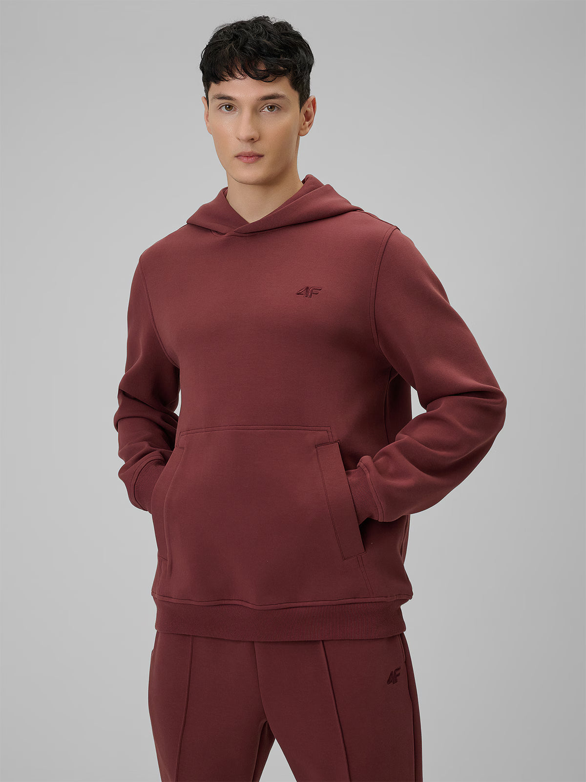 Bluza dresowa regular z kapturem męska