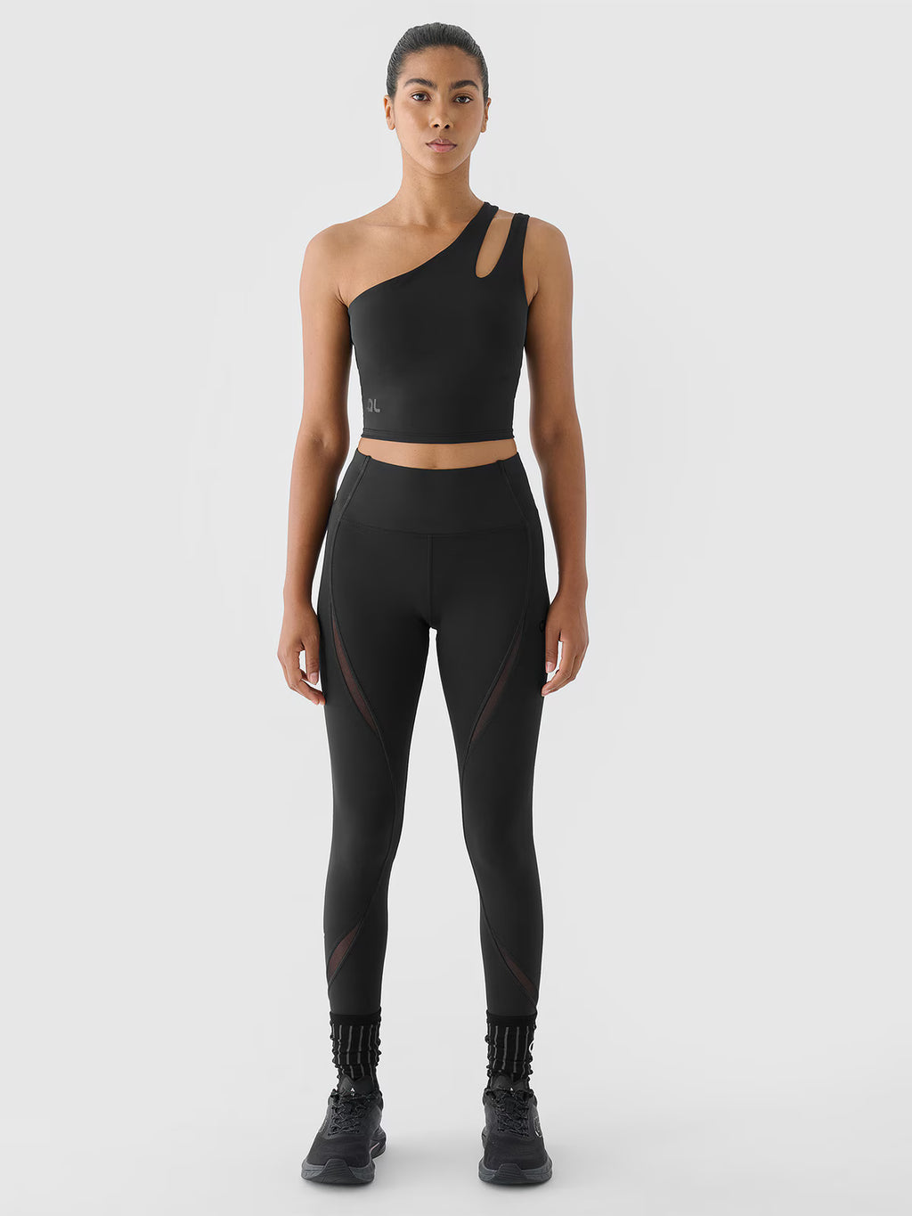 Crop top treningowy na jedno ramię 4F x Anna Lewandowska