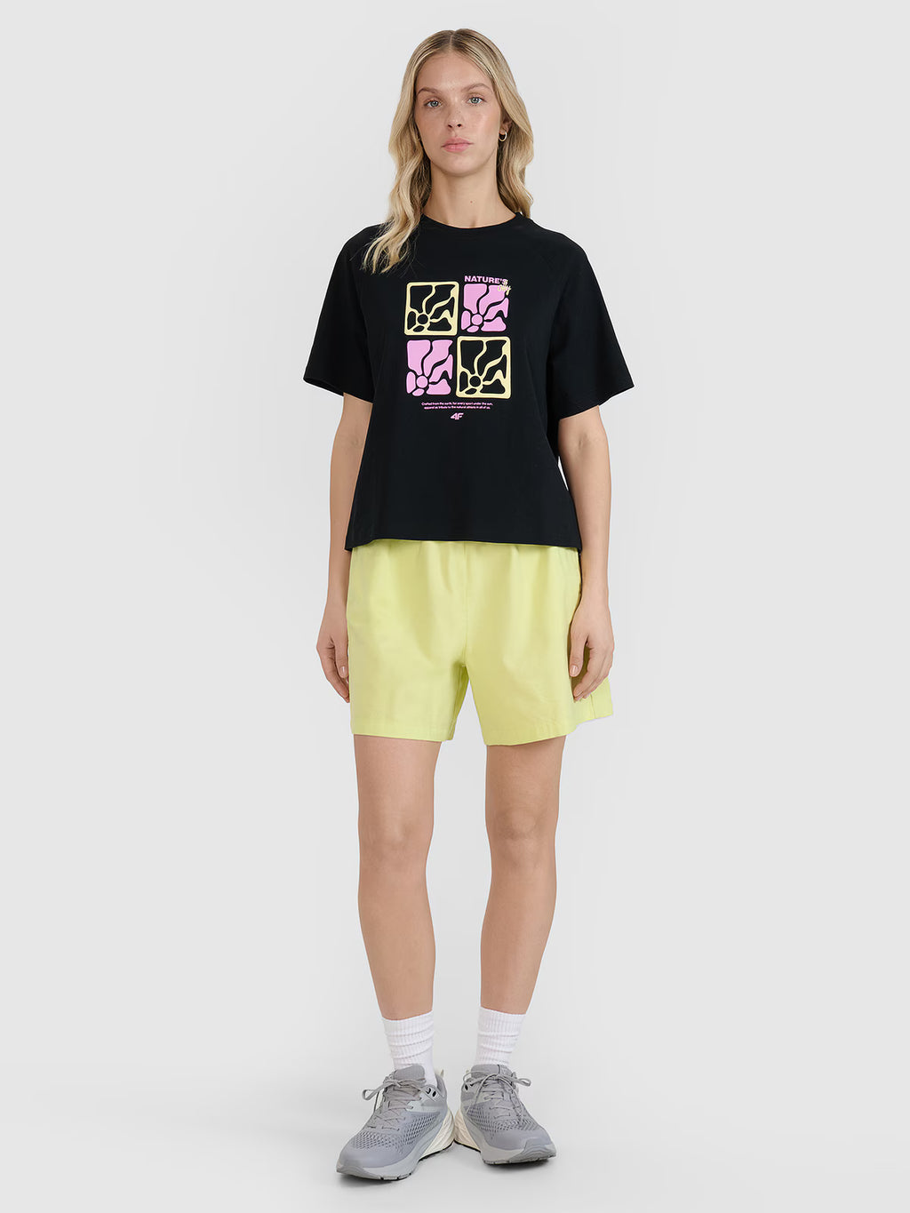T-shirt oversize z nadrukiem damski