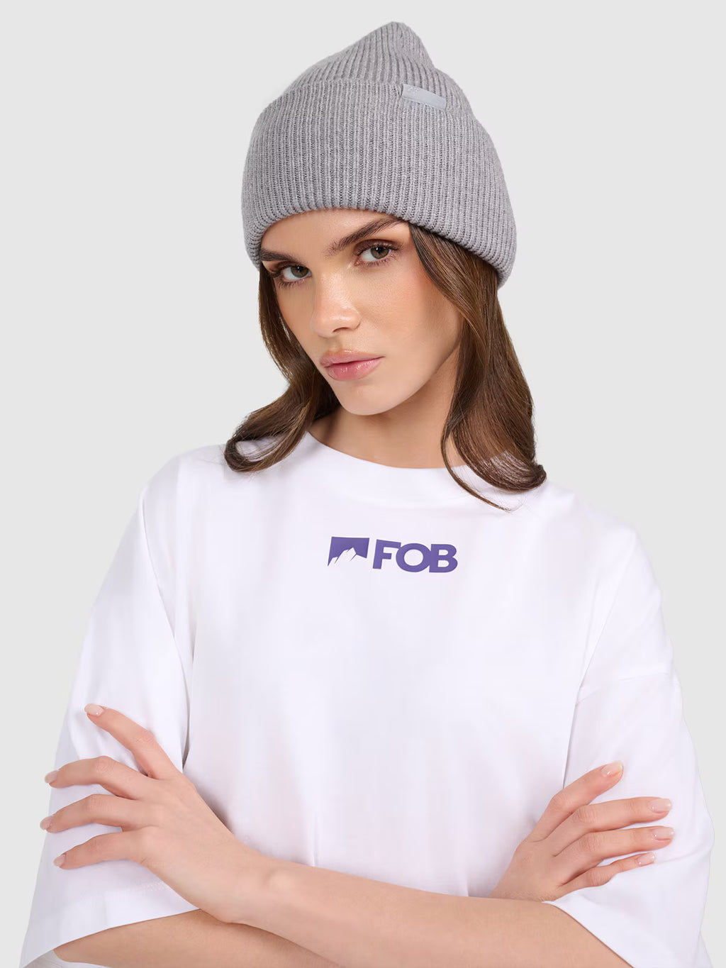 T-shirt loose z nadrukiem damski