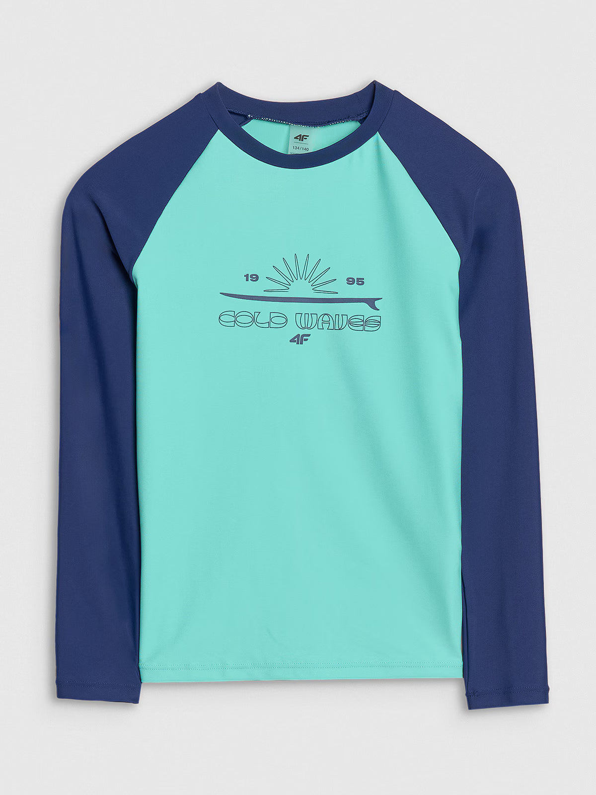 Longsleeve do pływania z nadrukiem chłopięcy
