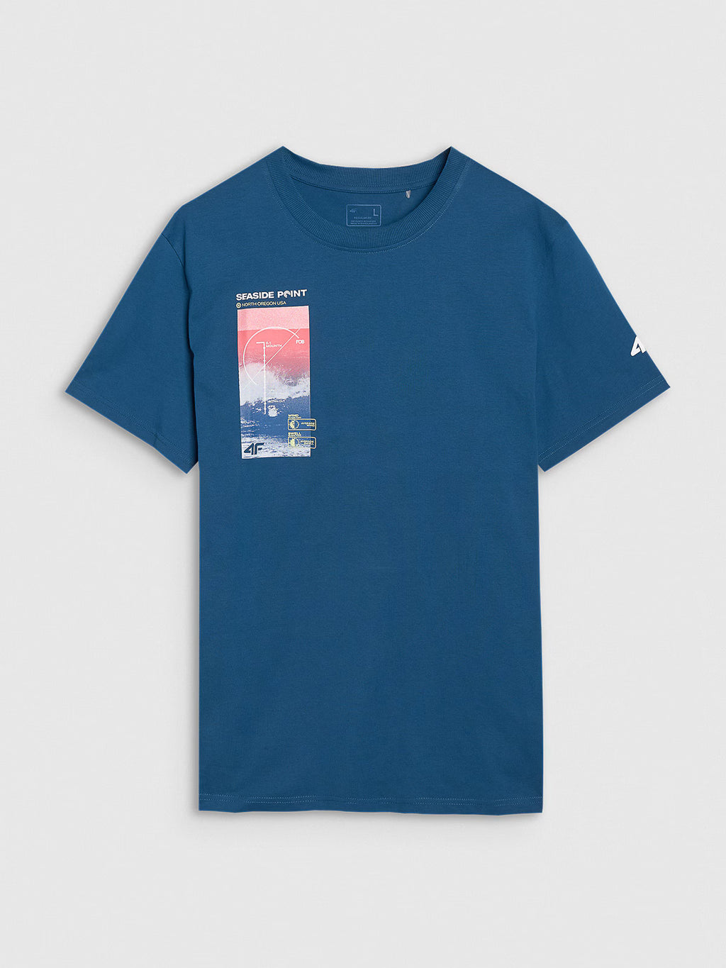 T-shirt regular z nadrukiem męski