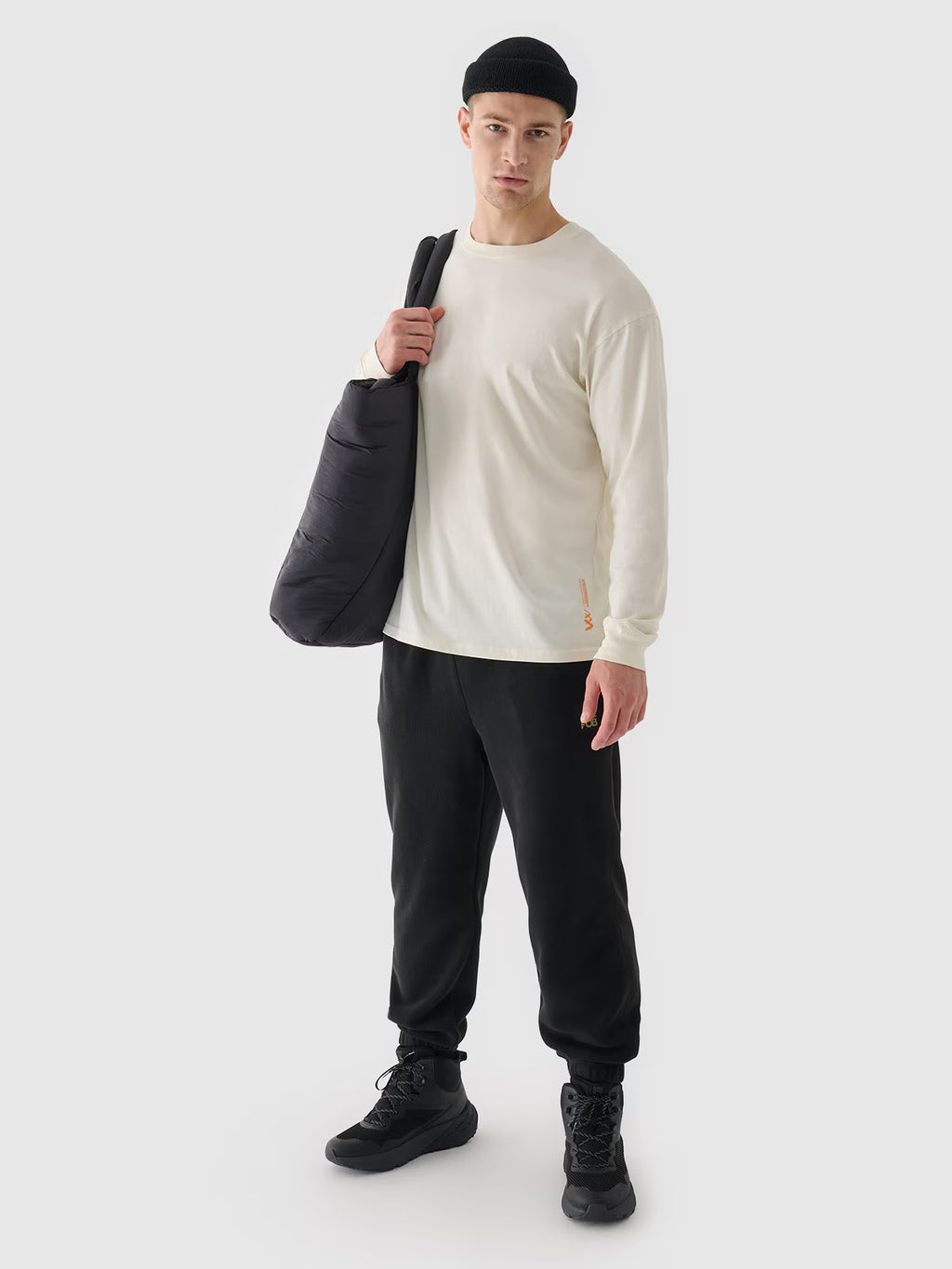 Longsleeve oversize z nadrukiem męski