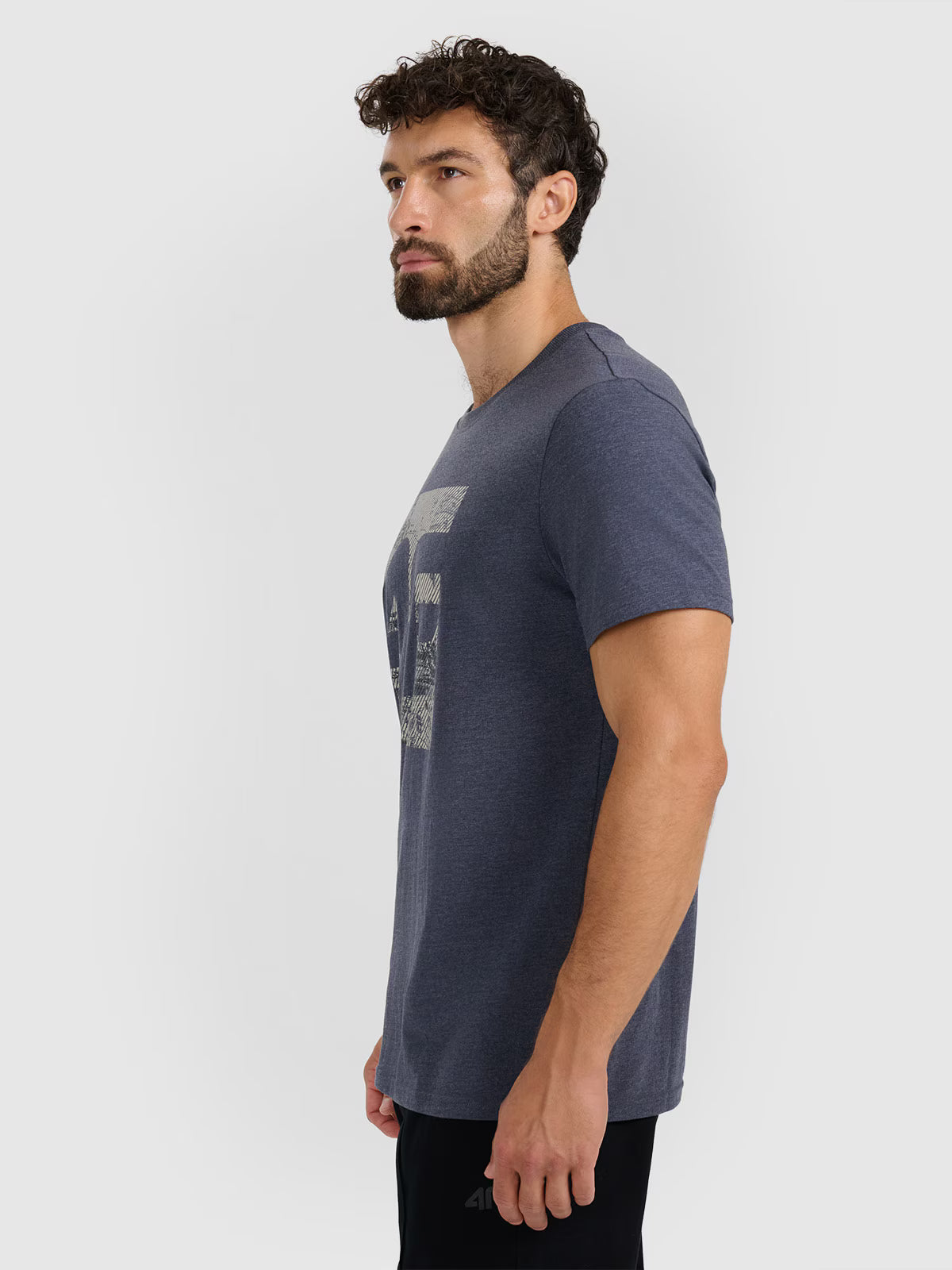 T-shirt regular z nadrukiem męski