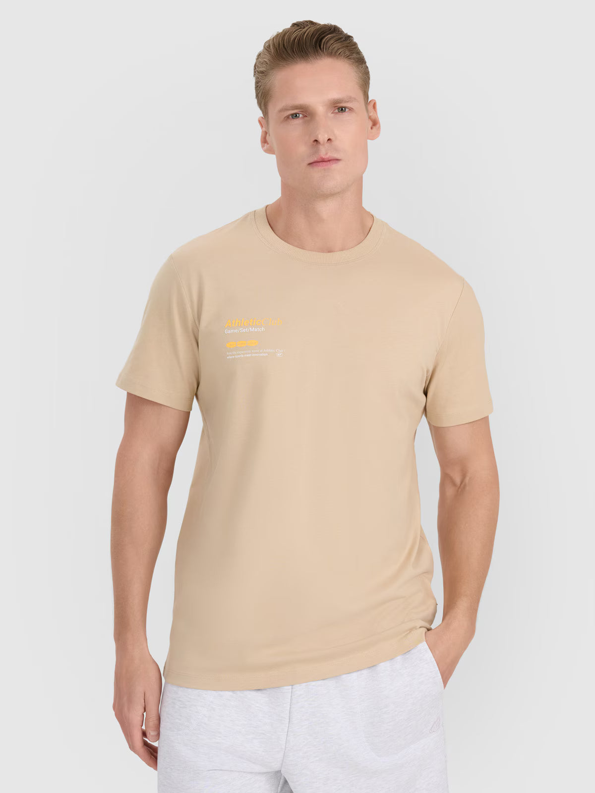 T-shirt regular z nadrukiem męski