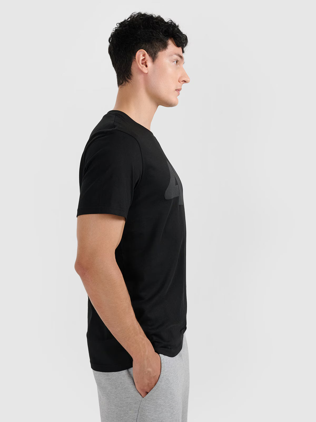 T-shirt regular z nadrukiem męski