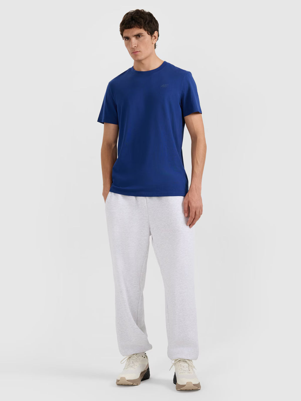 T-shirt regular gładki męski (2-pack)