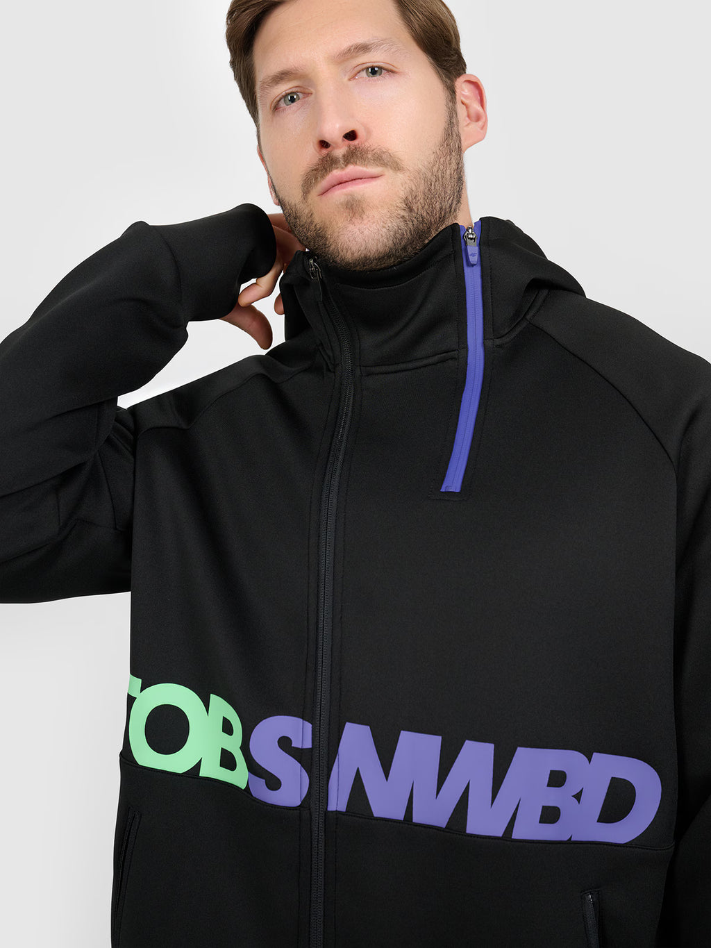 Bluza dresowa rozpinana z kapturem męska