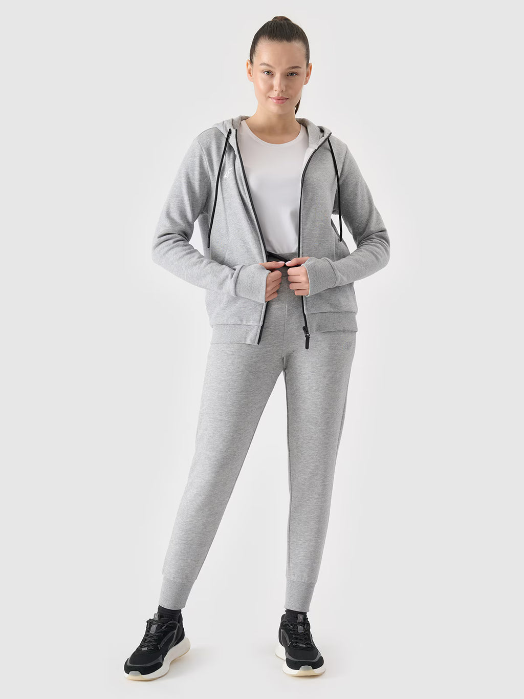 Bluza dresowa rozpinana z kapturem damska