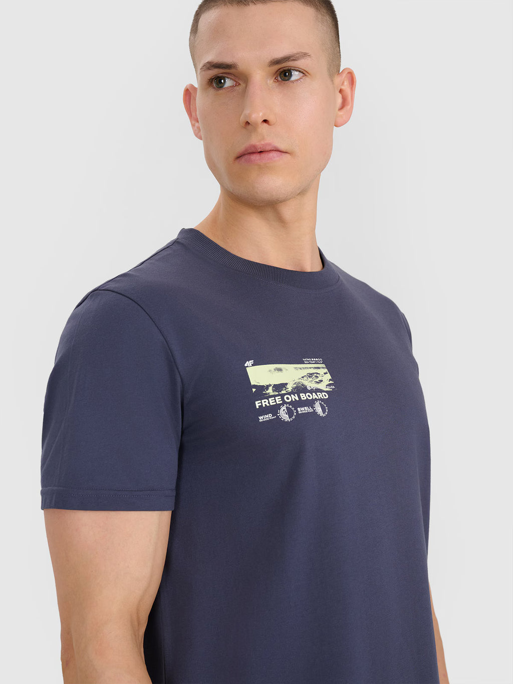 T-shirt regular z nadrukiem męski