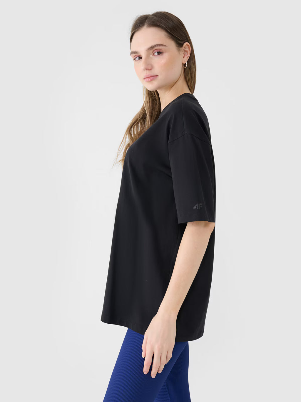 T-shirt oversize gładki damski