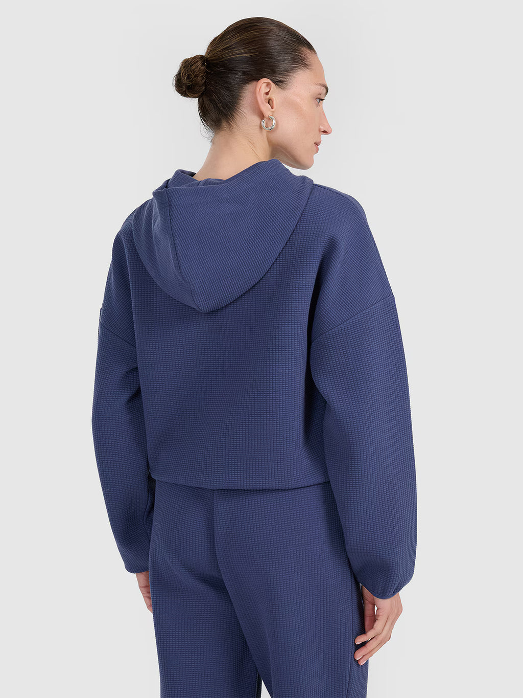 Bluza dresowa z waflowej dzianiny damska
