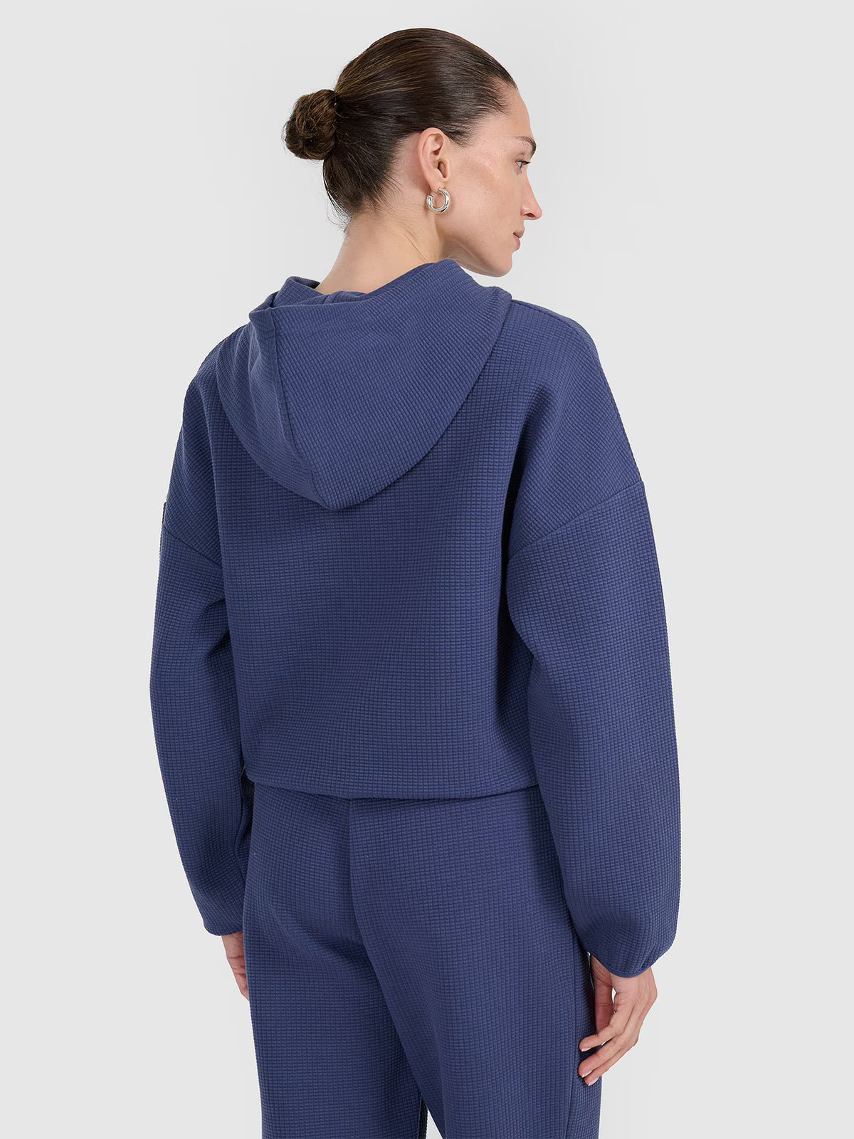 Bluza dresowa z waflowej dzianiny damska