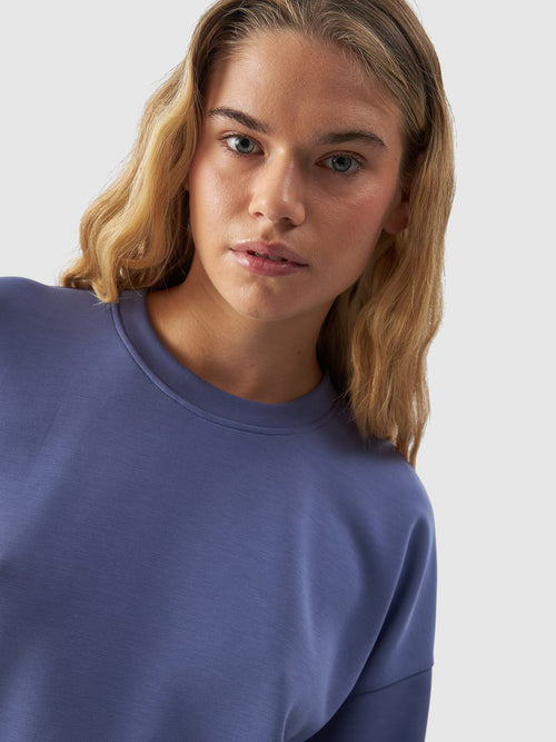 Bluza dresowa cropped z modalem damska