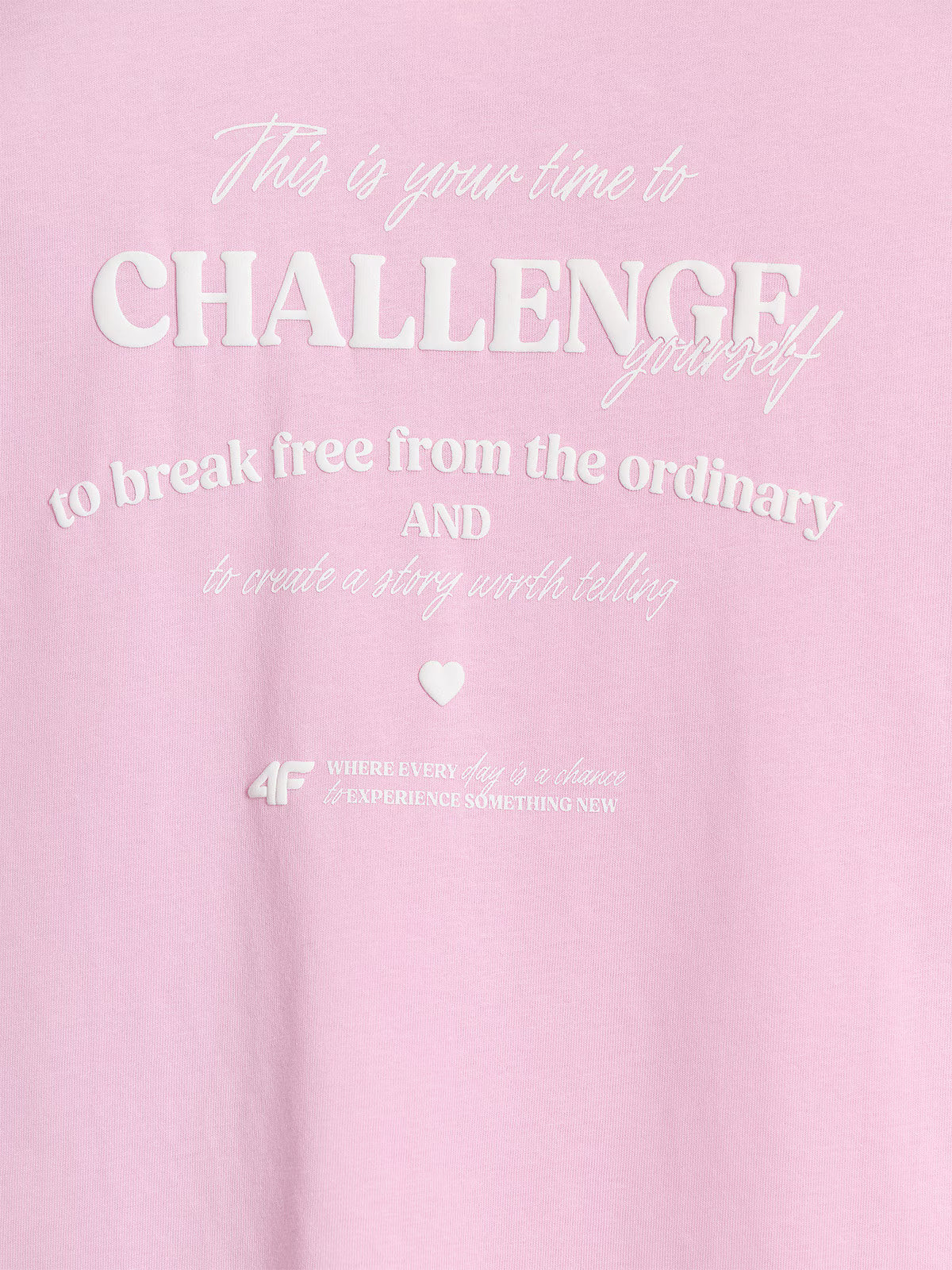 T-shirt oversize z nadrukiem dziewczęcy