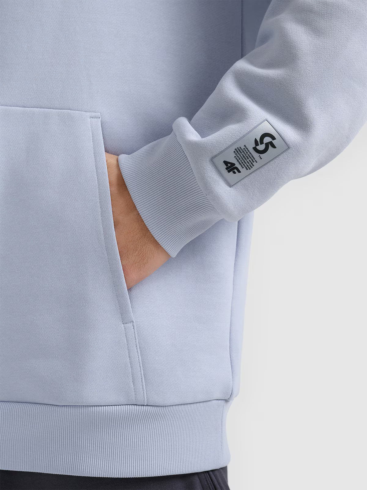 Bluza dresowa nierozpinana z kapturem męska