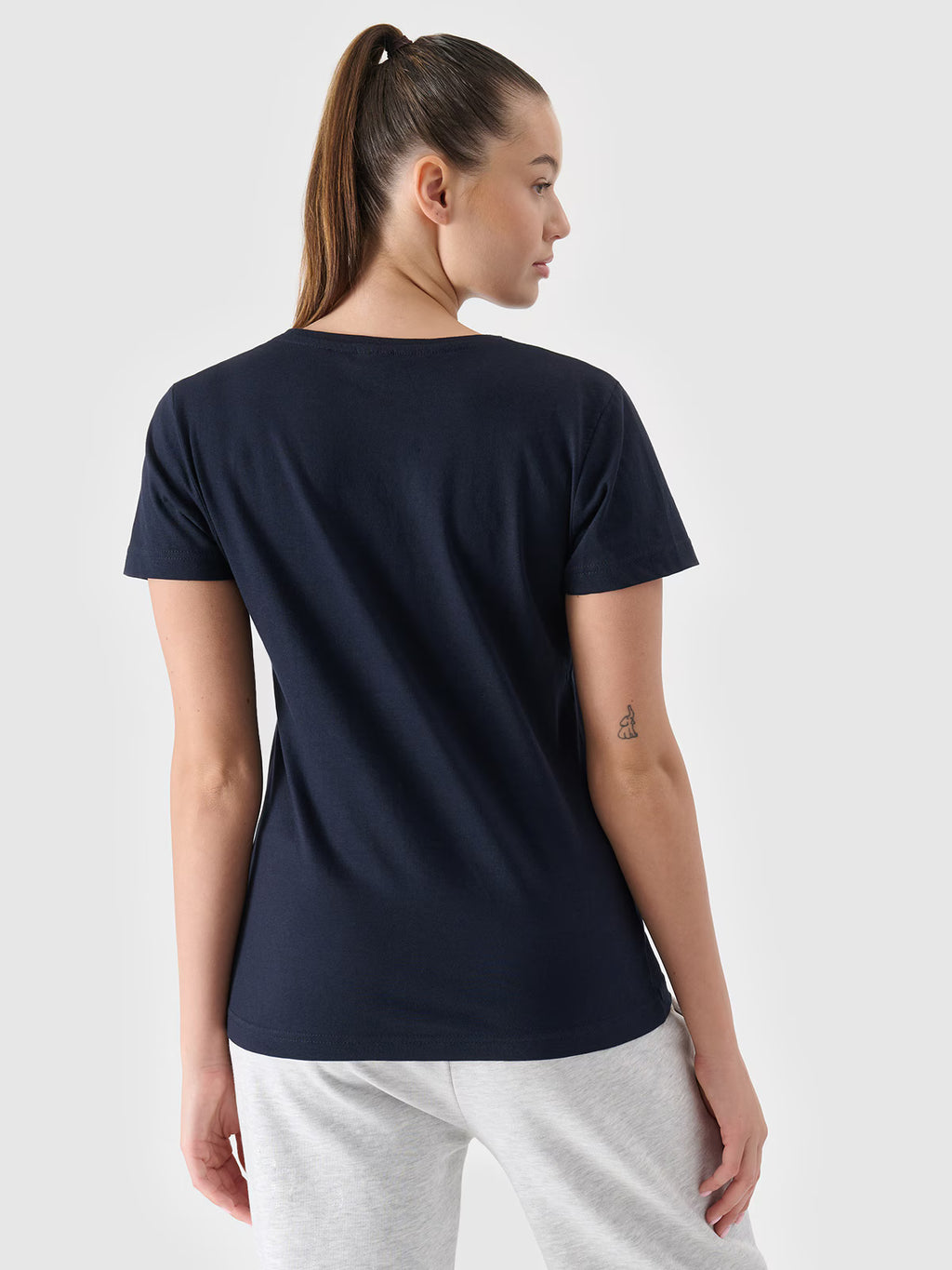 T-shirt slim z nadrukiem damski