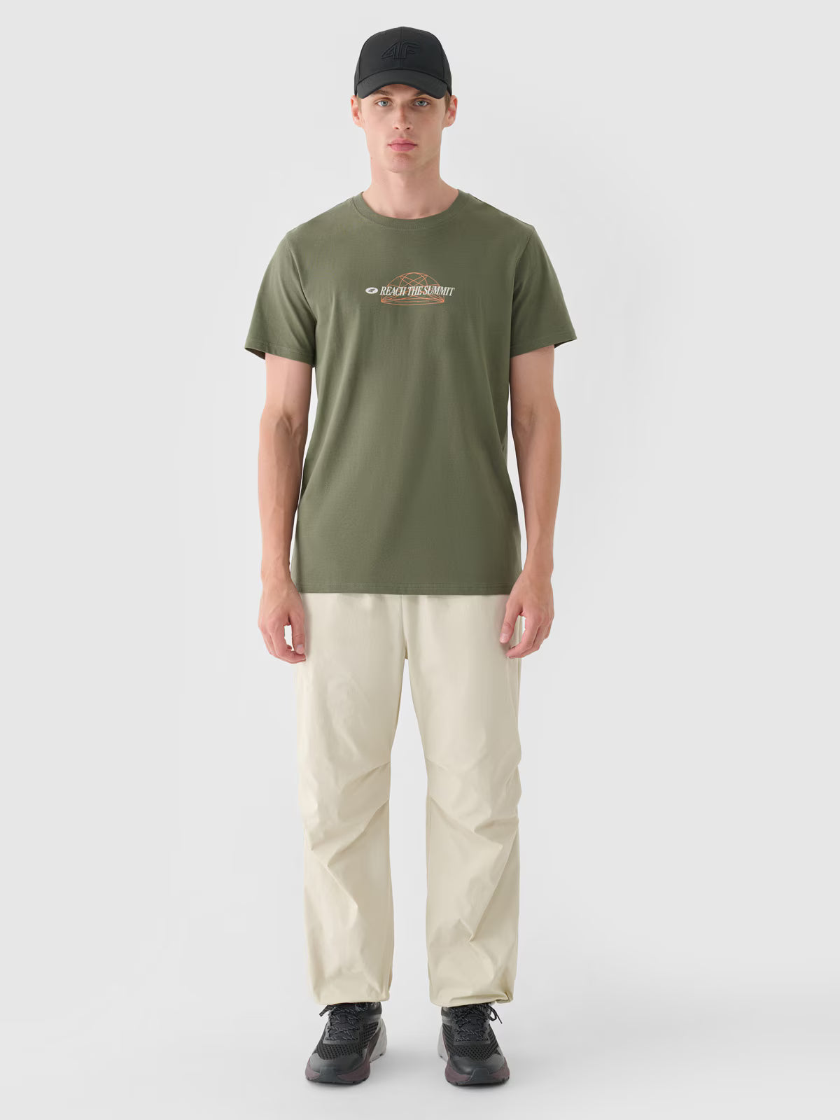 T-shirt regular z nadrukiem męski