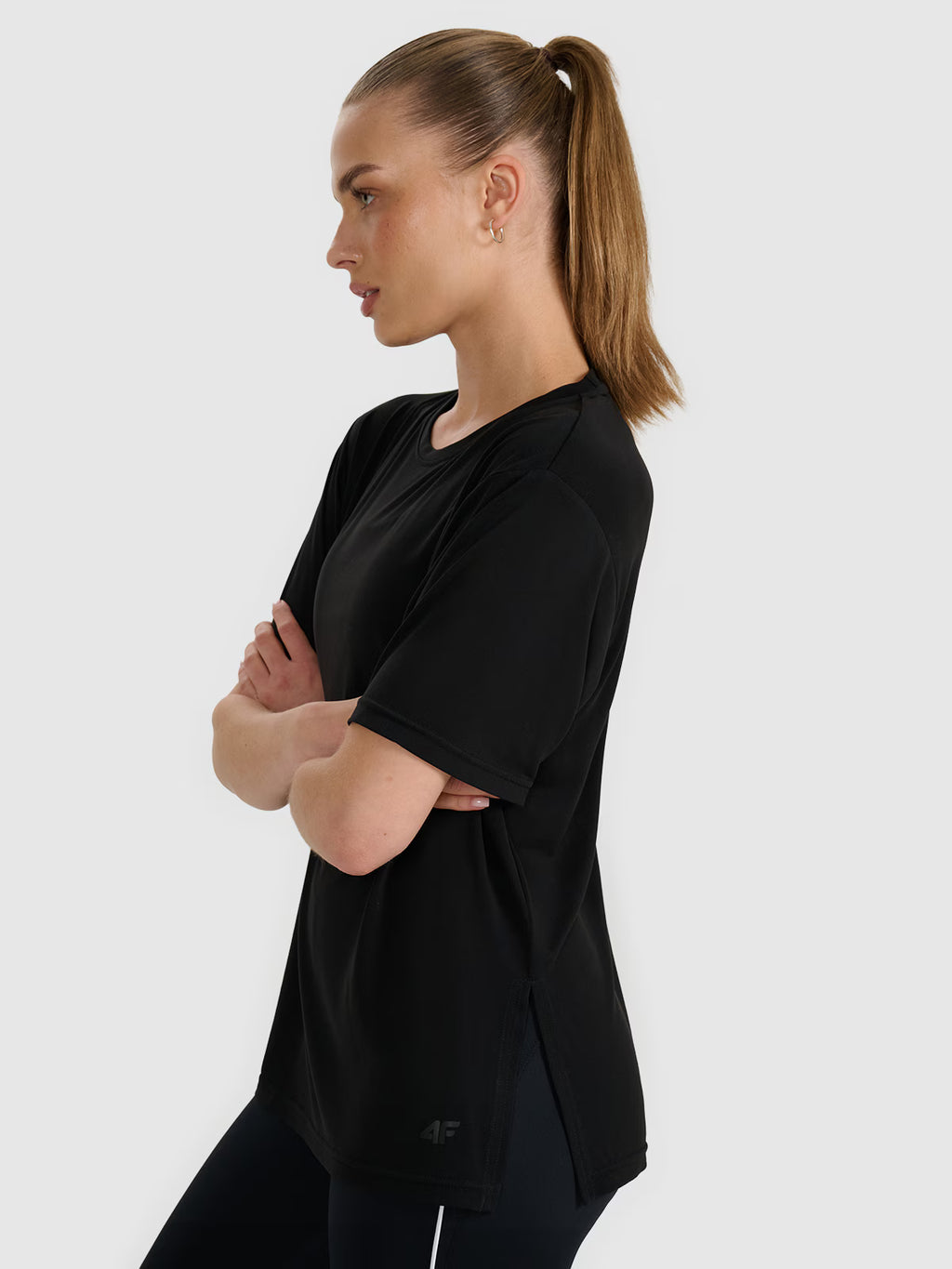 T-shirt oversize z modalem damski