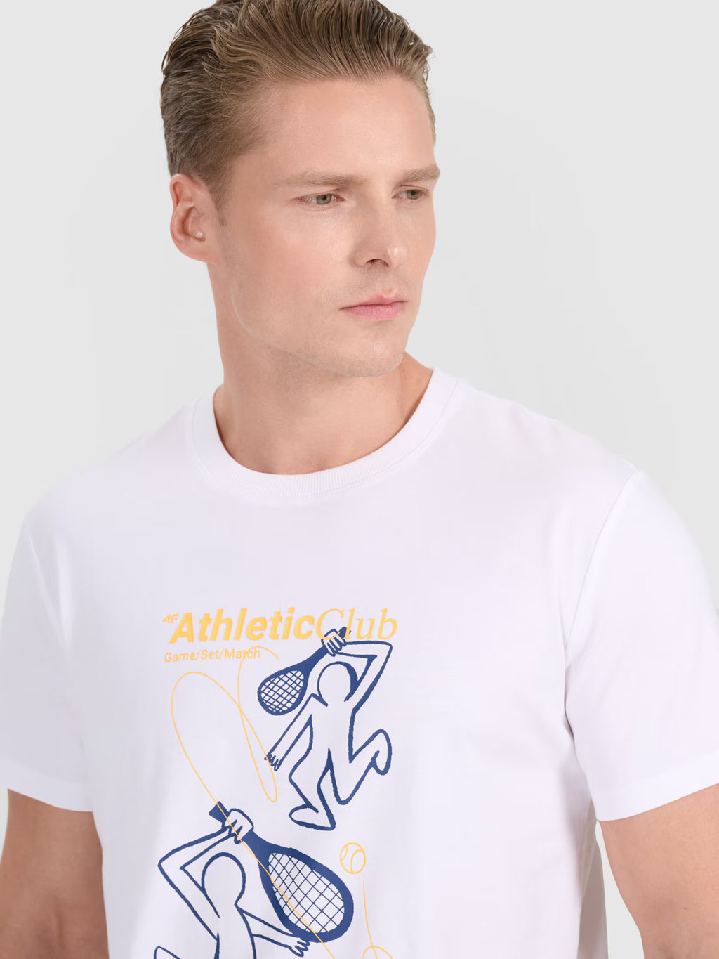 T-shirt regular z nadrukiem męski