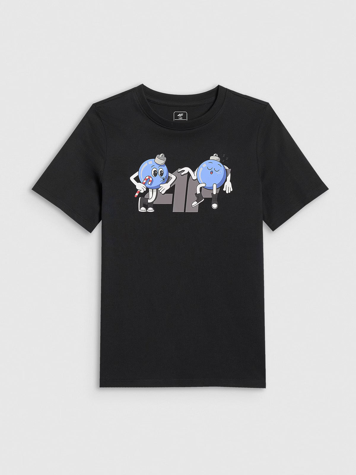 T-shirt regular z nadrukiem świątecznym chłopięcy