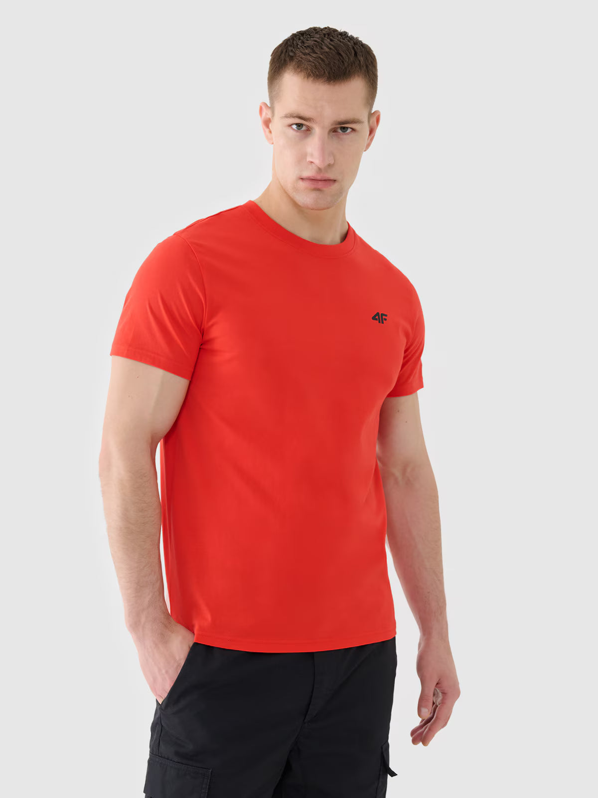 T-shirt regular gładki męski