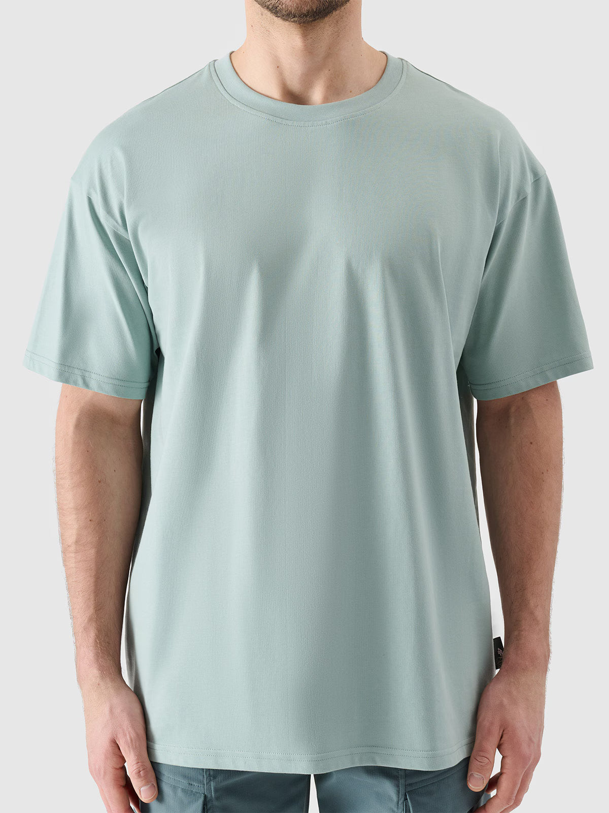 T-shirt oversize z nadrukiem męski