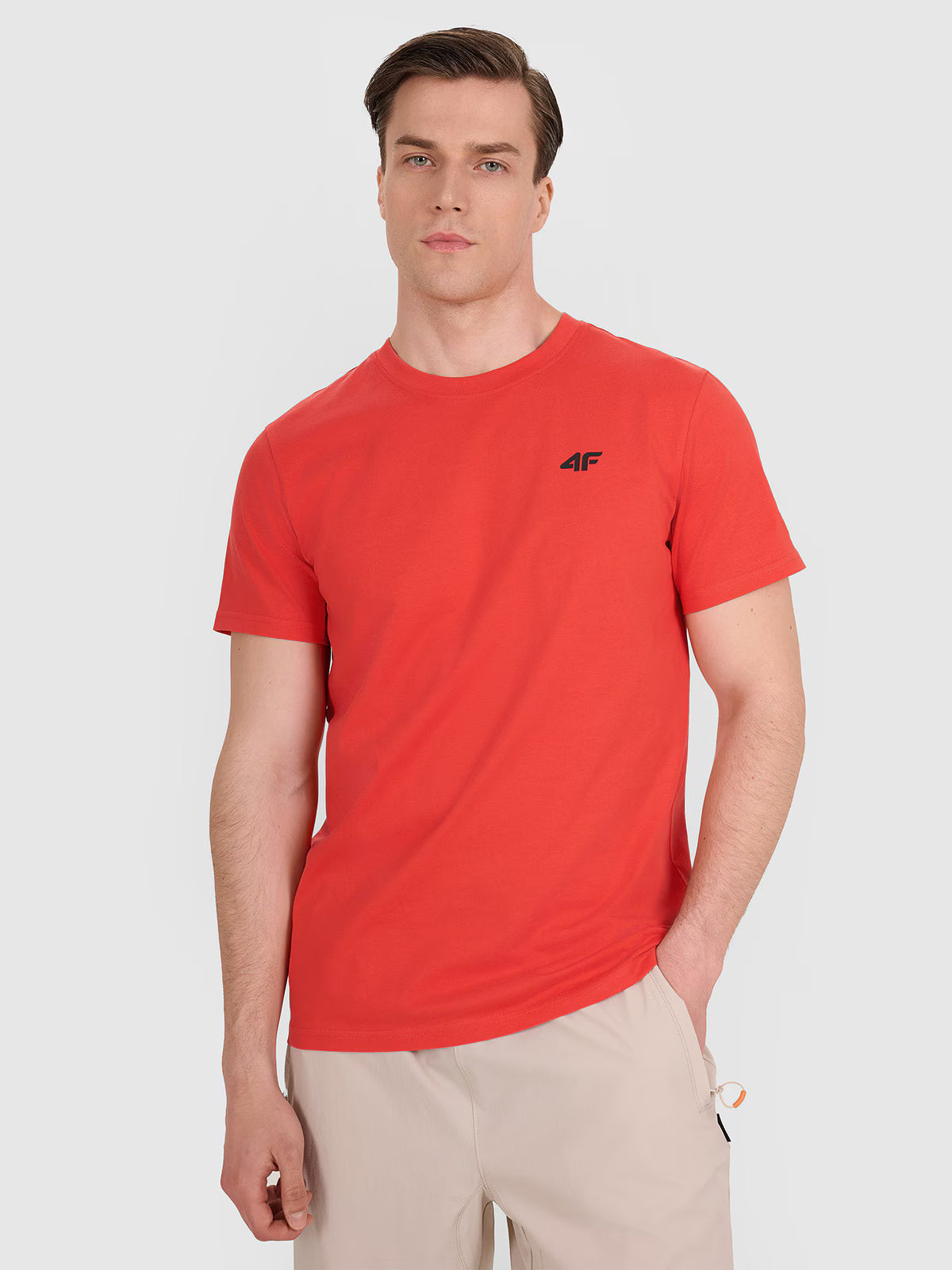 T-shirt regular gładki męski