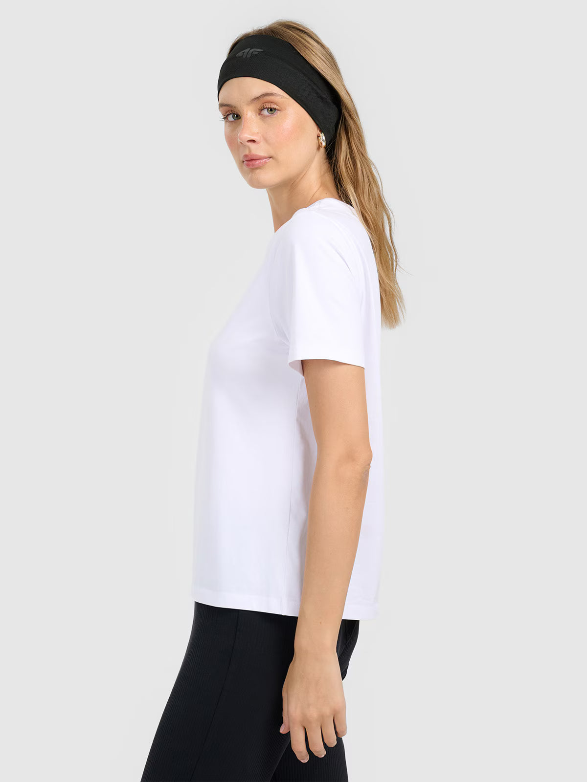 T-shirt regular gładki damski