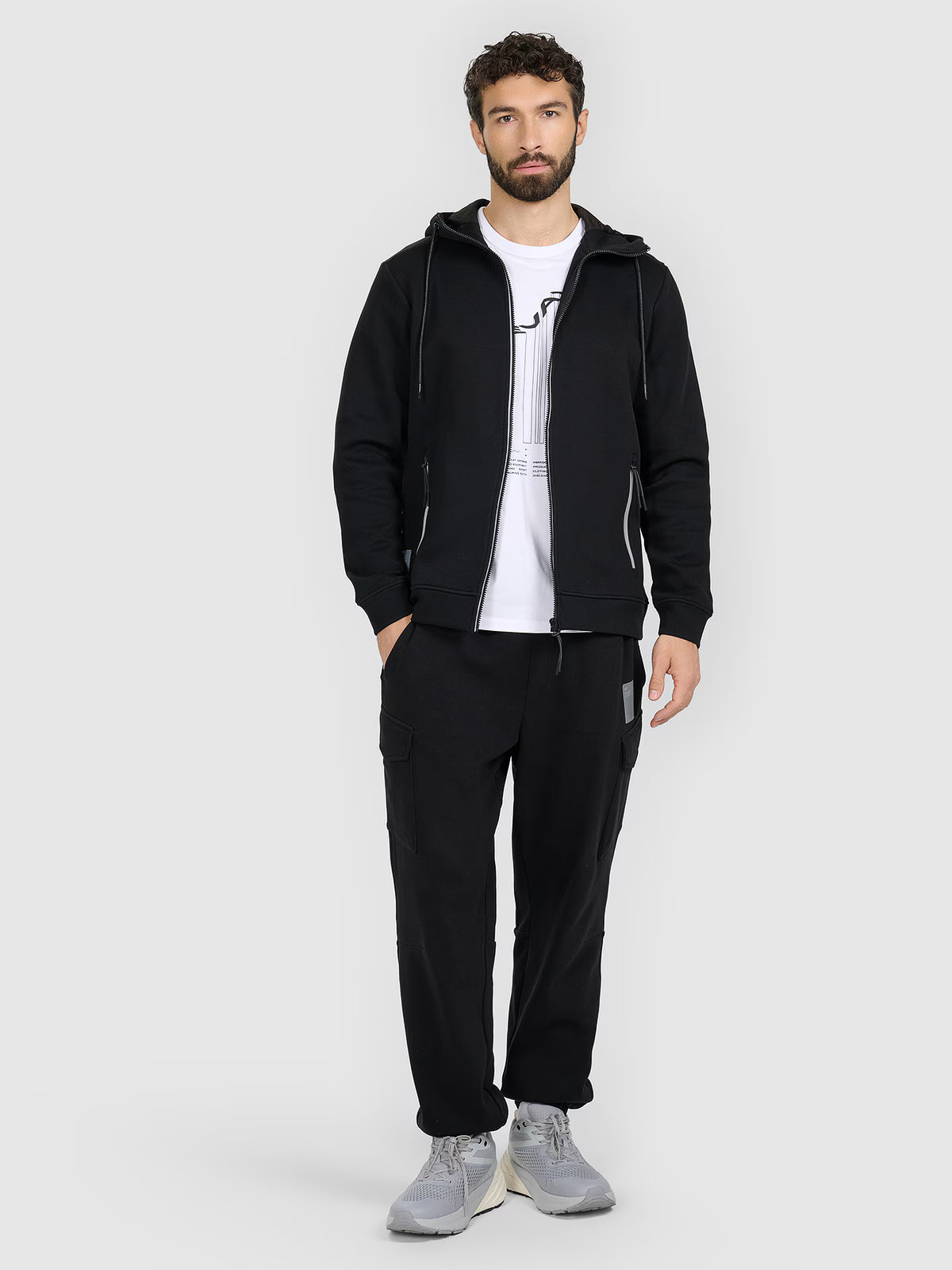 Bluza dresowa regular z kapturem męska
