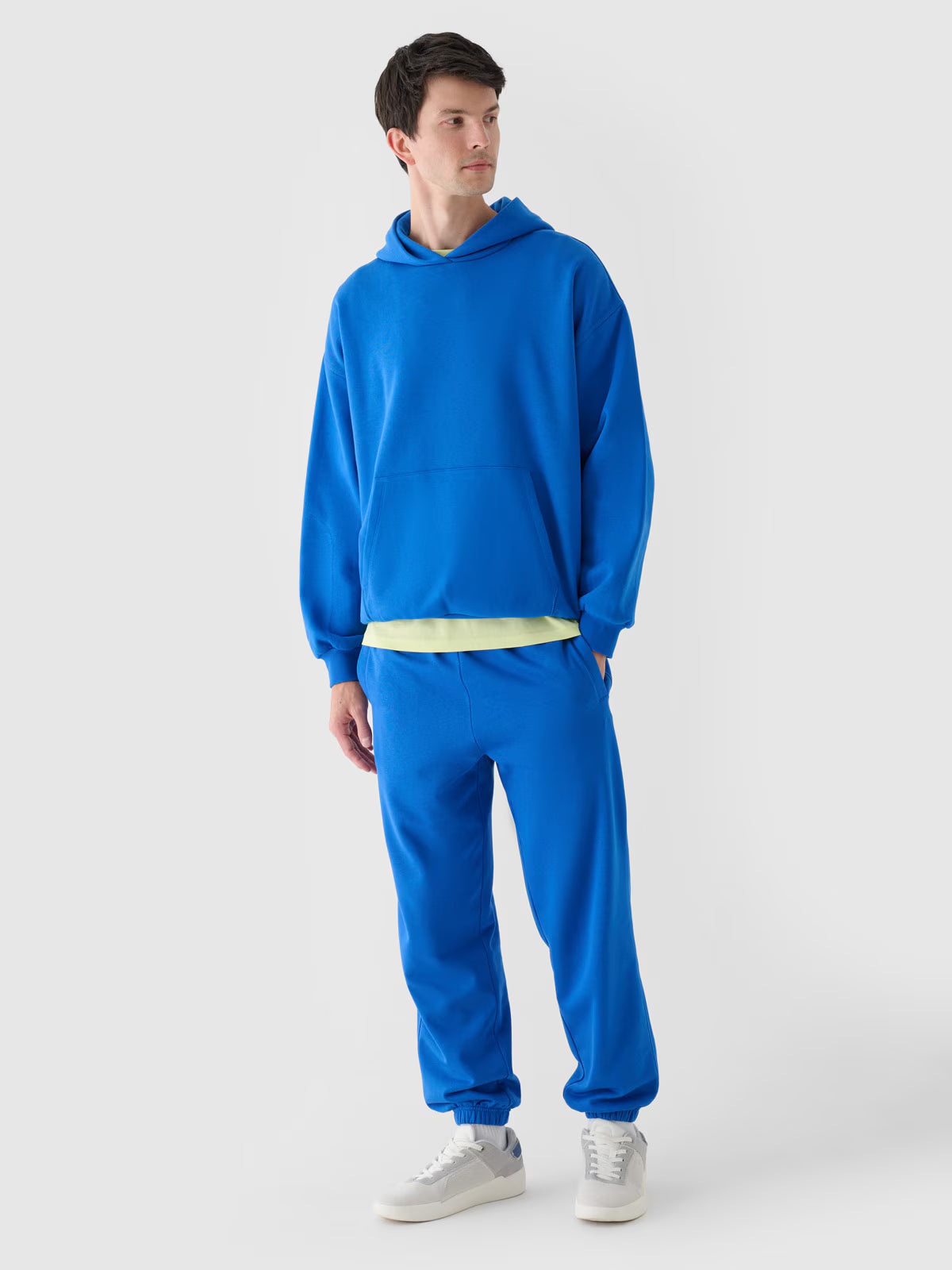 Bluza dresowa nierozpinana z kapturem męska