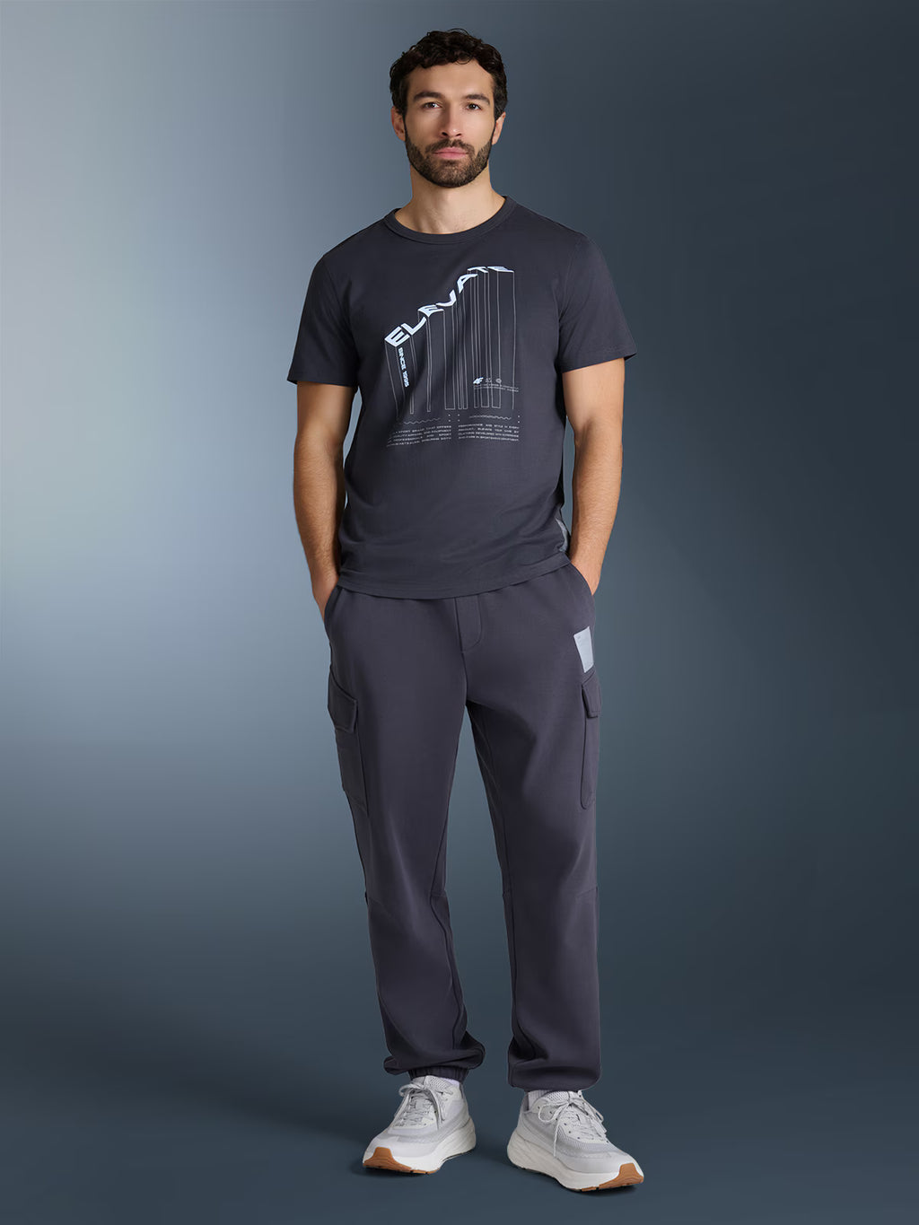 T-shirt regular z nadrukiem męski