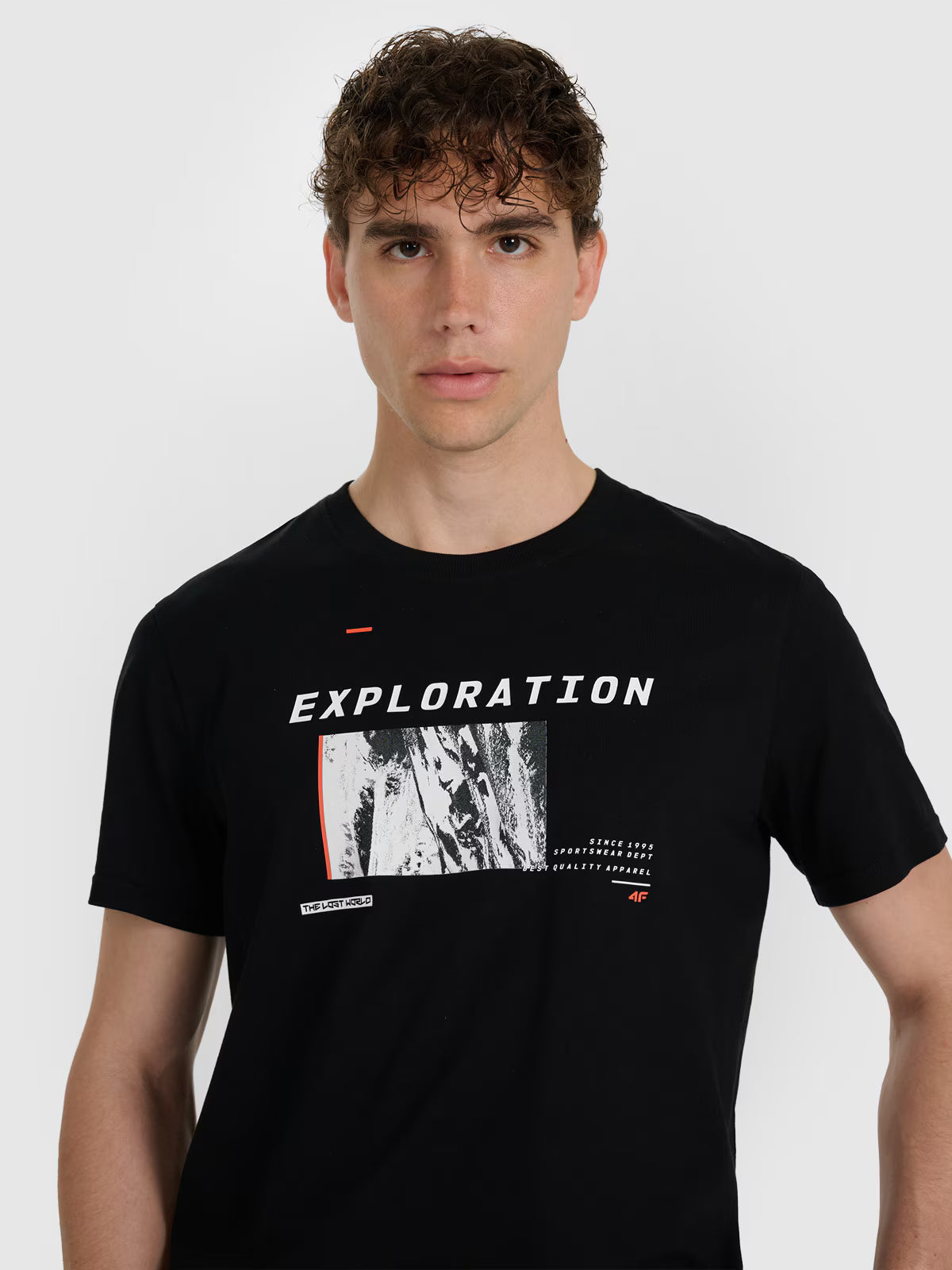 T-shirt regular z nadrukiem męski