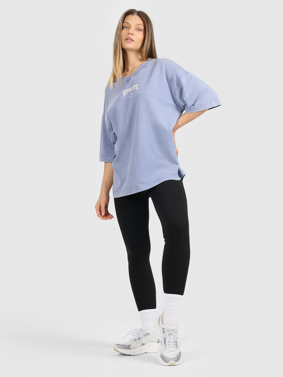T-shirt oversize z nadrukiem damski