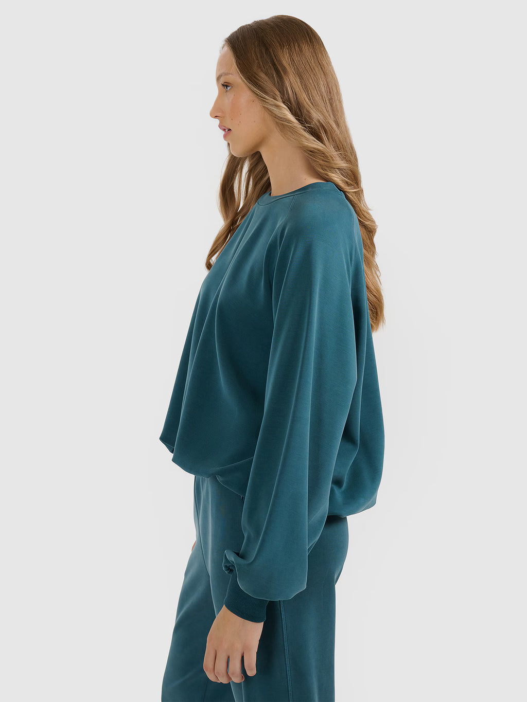 Bluza dresowa nierozpinana z modalem damska