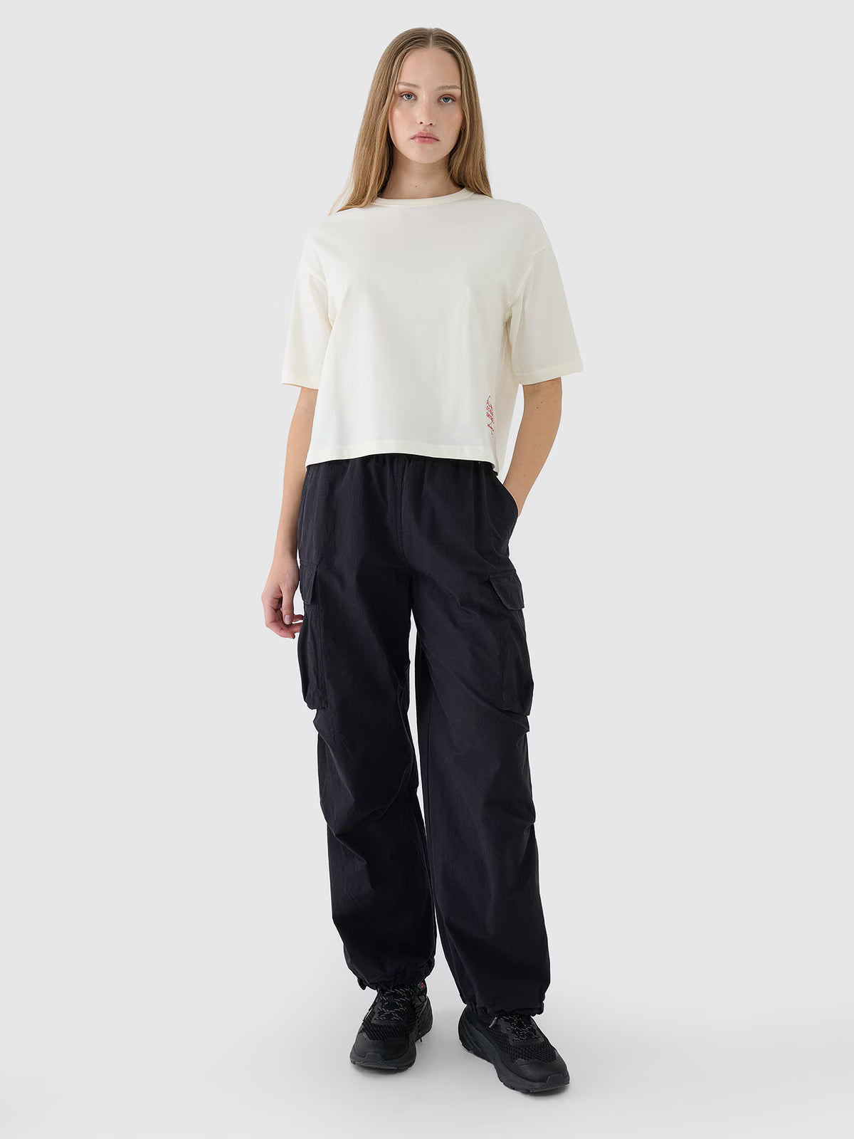 T-shirt oversize z nadrukiem damski